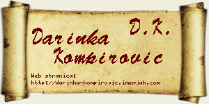 Darinka Kompirović vizit kartica